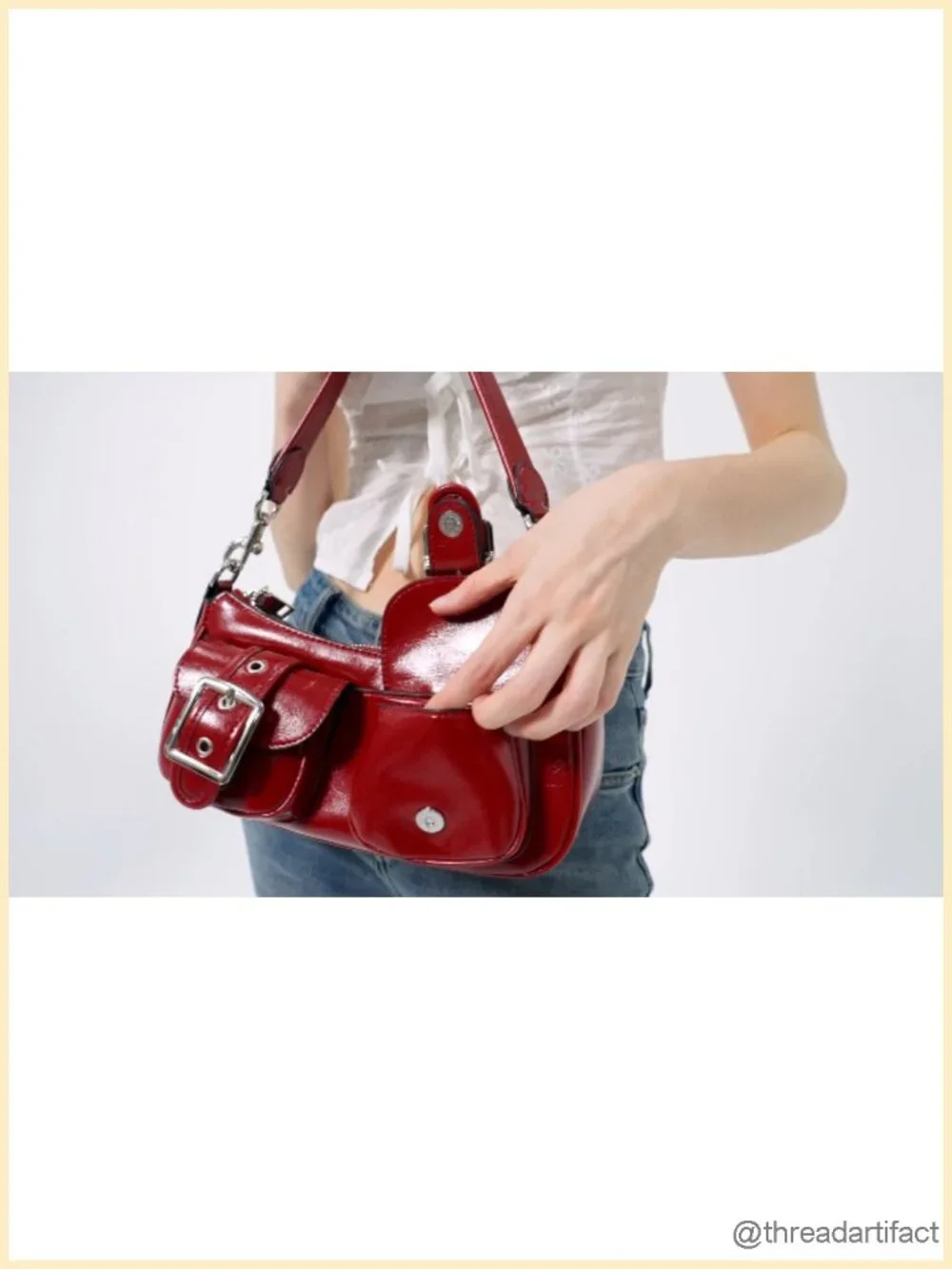 Faux Leather Y2K Hobo Shoulder Bag Crossbody Purse